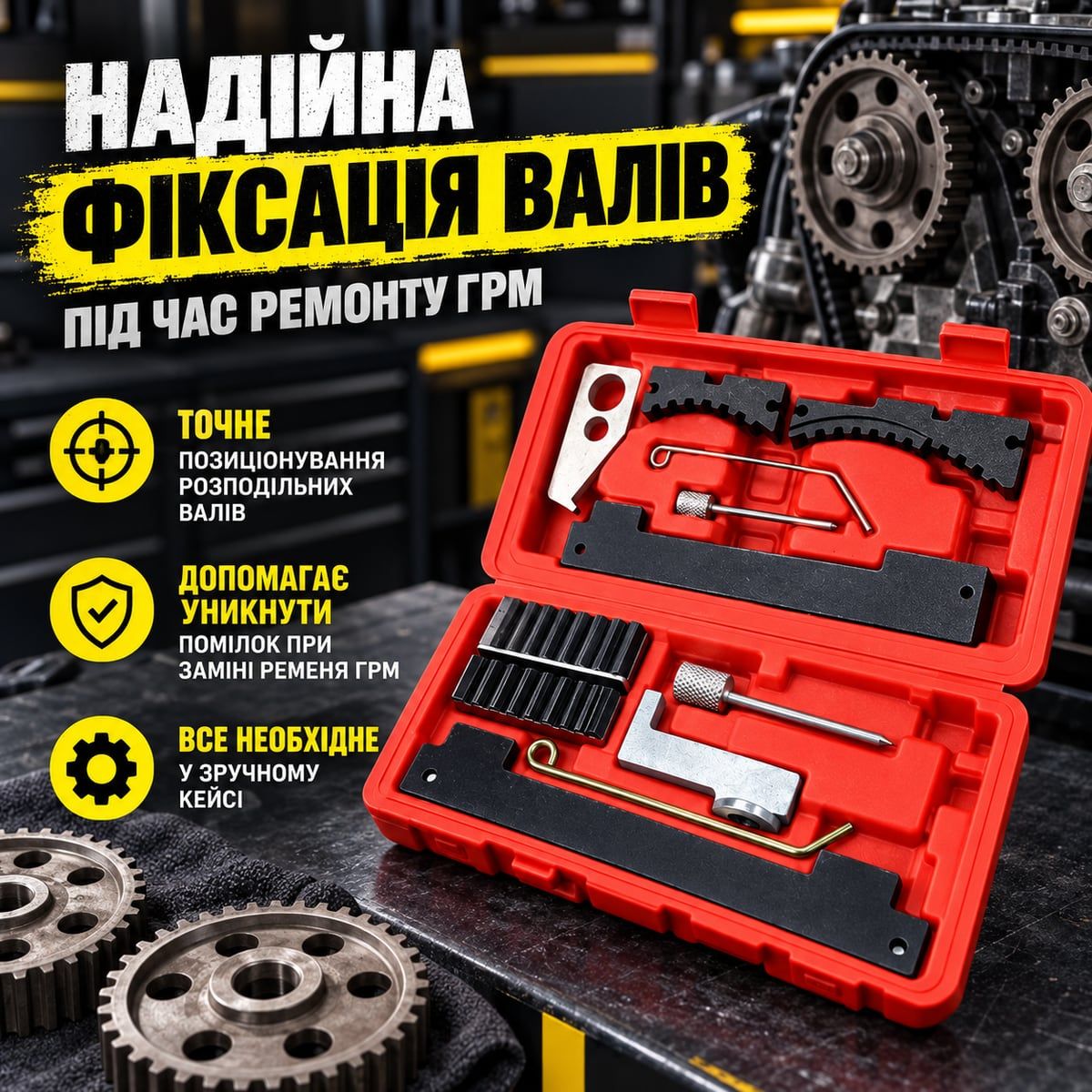 Набор фиксаторов ГРМ Mar Pol M57617 для Opel 7 предметов в кейсе