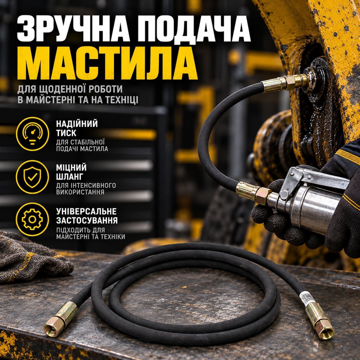 Резиновый шланг Mar Pol M78076 2 м для смазочного оборудования
