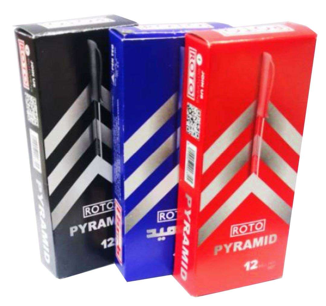 Pyramid Ball Pen Multiple Colors 0.7mm- Stationery- B2B- Roto