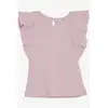 Frilly Sleeves Tank Top - Baby Girls' Wear - 90% Cotton & 10% Lycra