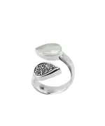 El Markiz Women's Silver Hand-Made Ring inlaid with Natural Seashells 925 caliber Tijarahub