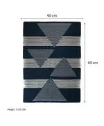 Ariika Odawa wool handmade kilim Rug - 90 x 60 cm - ideal for both summer and winter - for Home Decoration