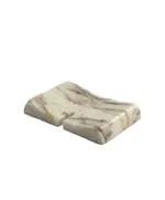 MUD - Coarse Rectangular Soap Dish Natural Marble (L12 x W8 x H2 cm) - Handmade Tijarahub