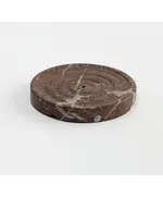 MUD - Round Soap Dish Natural Marble (L12 x W12 x H2 cm) - Rosso Collemandina - Handmade Tijarahub