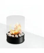 Small Round Bio Ethanol Fireplace - 25 x 31 cm