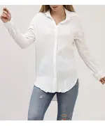 Long Shirt - Casual & Elegant - Women's Wear - 95% Cotton - 5% Elastane