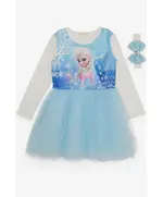 Elsa Snow Queen Long Sleeve Dress - Baby Girls' Wear - Cotton and Lycra