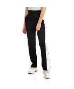 Plain Side Split Pants - Women's Wear - Treated Polyester