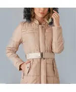 Quilted Coat with Portable Hooded - Women's Wear - Turkey Fashion