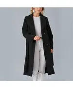 Coat with Belt and Arm Button - Women's Wear - Turkey Fashion