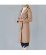 Coat with Belt and Arm Button - Women's Wear - Turkey Fashion