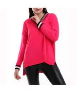 Long Sleeve Tricot Sweater - Women's Wear - 70% Cotton & 30% Polyester