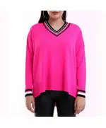 Long Sleeve Tricot Sweater - Women's Wear - 70% Cotton & 30% Polyester