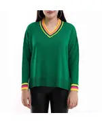 Long Sleeve Tricot Sweater - Women's Wear - 70% Cotton & 30% Polyester