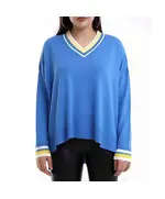 Long Sleeve Tricot Sweater - Women's Wear - 70% Cotton & 30% Polyester