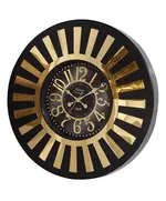 Revello Saat - Modern Wall Clock - Black & Gold - Round Design