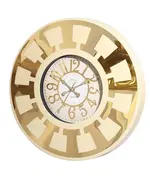 Revello Saat - Modern Wall Clock - Gold & Cream - Round Design