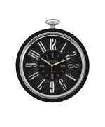 Revello Saat 253-3 Silver & Black Chain Wall Clock - Vintage Home DecorTijaraHub