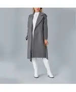 Coat with Shoulder Detail and Belt - Women's Wear - Turkey Fashion