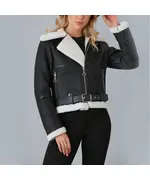 Collared Coat with Belt Detail - Women's Wear - Turkey Fashion