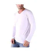 Long Sleeves V-Neck T-Shirt - Men's Wear - Mixed Poly-cotton