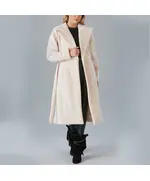 Coat with Belt and Drop Shoulder - Women's Wear - Turkey Fashion