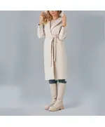 Coat with Fixed Hooded and Set Belt - Women's Wear - Turkey Fashion