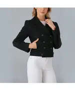 Coat with Short Front Double Button Collar - Women's Wear - Turkey Fashion