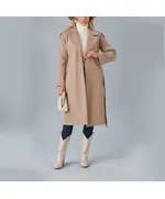 Coat with Shoulder Detail and Belt - Women's Wear - Turkey Fashion