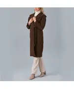 Coat with Fixed Hooded and Set Belt - Women's Wear - Turkey Fashion