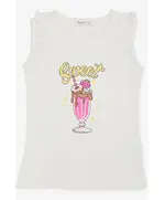 Sweet Graphic Ruffled Sleeveless shirt - Kid's Clothing - Cotton