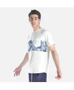 Short Sleeved Pocketed T-shirt (Palm Leaves) - Men's Wear - Cotton