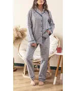 Classic Buttoned Pajama - Wholesale Clothing - Women's Clothes From Egypt - Cotton - Comfort - Tijarahub