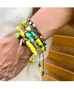 Yomn Jewellery's - Bangles & Bracelets - Symbolic Fusion of Beauty, Gemstones, and 18k Egyptian Gold