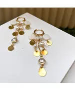 ​​​​​​Yomn Jewellery - Earings - B2B Platform - Gold Plated Earrings With a Touch of Pearls - TijaraHub