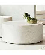 Magic Table 80 x 45 cm - Wholesale White Terrazzo Polyester Stone Furniture - Shaheen Farouk Designs - TijaraHub