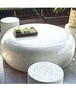 Terrazzo 5 Circle Table 100 x 45 cm - Wholesale Handcrafted Polyester Stone - Shaheen Farouk Designs - TijaraHub