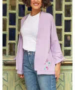 High Quality Purple Casual Embroidered Kimono - Wholesale Clothing - Women's Clothes - Stylish - Tijarahub