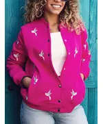 Premium Quality Fuchsia Bomber Jacket - Wholesale Clothing - Women's Clothes - Cotton - Comfortable - Tijarahub