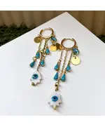 Kaf Fatma Earrings - Handmade Jewelry - B2B - Plated Egyptian Gold 18k - Model: Y.E 0003 - TijaraHub