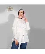 White Cotton Shirt - Buy In Bulk - Fashion For Women  - Diva Couture - Tijarahub