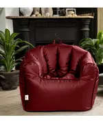 Ribbed Leather Bean Bag Chair 85 X 80 cm - Comfy & Relaxation - Wholesale TijaraHub