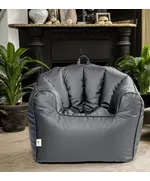 Ribbed Leather Bean Bag Chair 85 X 80 cm - Comfy & Relaxation - Wholesale TijaraHub