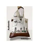 حقيبة يد أنيقة مرسومة باليد - بالجملة - صناعة يدوية - قطن - Cairo Skyline - تجارة هب