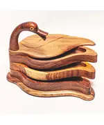 صينية مكسرات خشبية على شكل بطة - B2B - صناعة يدوية - Fowacrafts - تجارة هب
