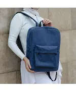 حقيبة ظهر أساسية زرقاء - حقائب بالجملة - بطانة روزيتا ثقيلة - نسيج معالج عالي الجودة - Dot Gallery - تجارة هب