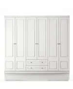 Inci 6 Doors 2 Drawers Wardrobe 50 x 210 x 182 cm - Wholesale - White - Sunroyal Concept
TijaraHub