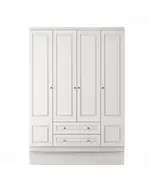 Inci 4 Doors 2 Drawers Wardrobe 50 x 140 x 210 cm - Wholesale - White - Sunroyal Concept
TijaraHub