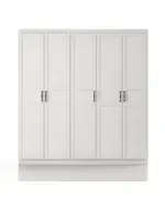 Henna 5 Doors Wardrobe 50 x 175 x 210 cm - Wholesale - White - Sunroyal Concept
TijaraHub