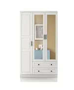 Bahar 3 Doors 2 Drawers Wardrobe 50 x 105 x 210 cm - Wholesale - White - Sunroyal Concept
TijaraHub